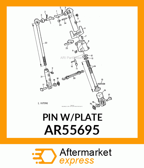 PIN W/PLATE AR55695