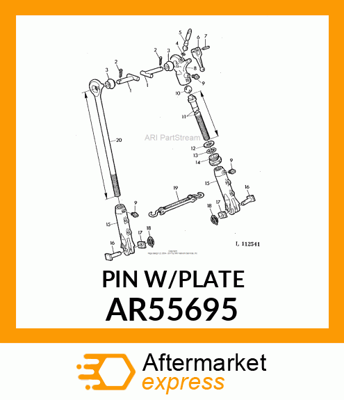 PIN W/PLATE AR55695