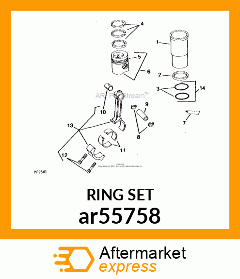 SET,PISTON RING ar55758