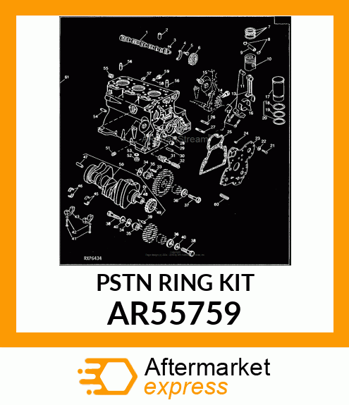 SET, PISTON RING /4.02 BORE/ AR55759