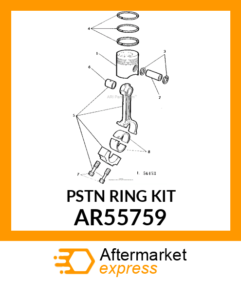 SET, PISTON RING /4.02 BORE/ AR55759