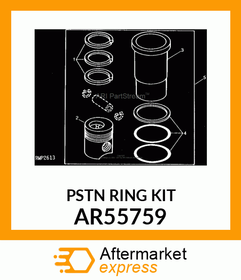 SET, PISTON RING /4.02 BORE/ AR55759