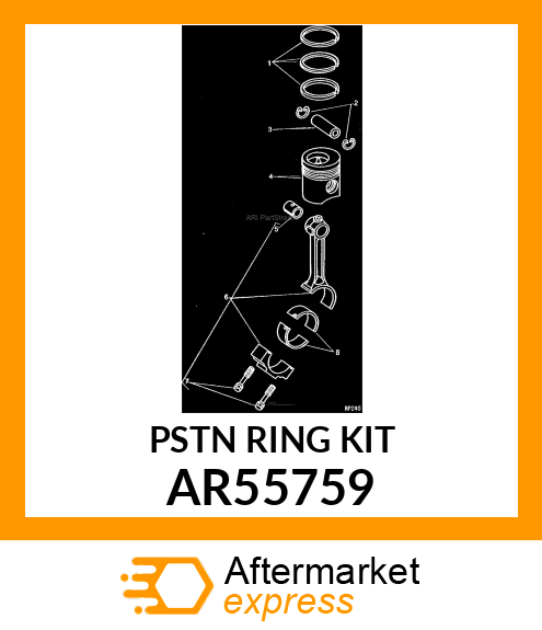 SET, PISTON RING /4.02 BORE/ AR55759