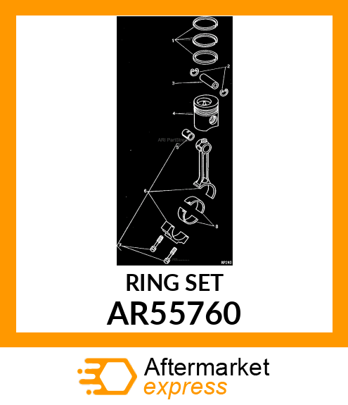 SET,PISTON RING /4.02 BORE NON AR55760