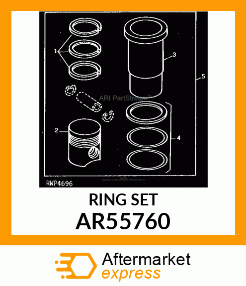 SET,PISTON RING /4.02 BORE NON AR55760