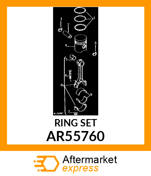 SET,PISTON RING /4.02 BORE NON AR55760