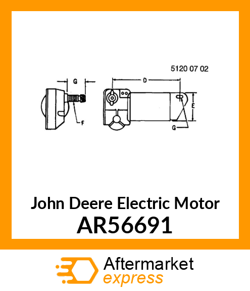 MOTOR,WINDSHIELD WIPER,LEFT HAND AR56691