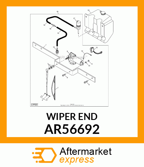 ARM,WINDSHIELD WIPER,LH AR56692