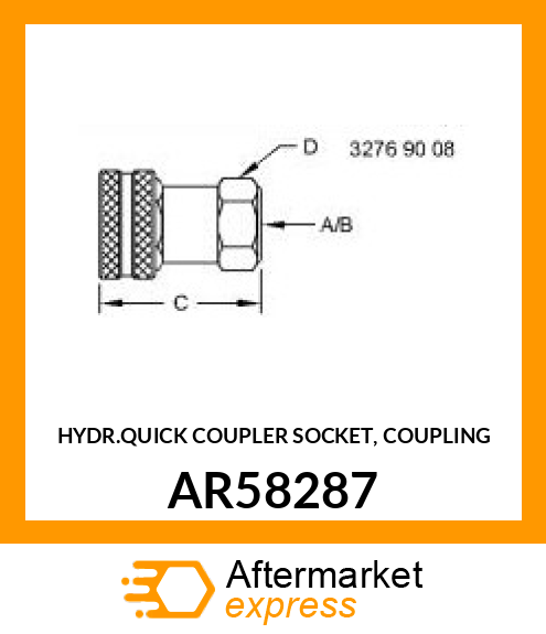 HYDR.QUICK COUPLER SOCKET, COUPLING AR58287