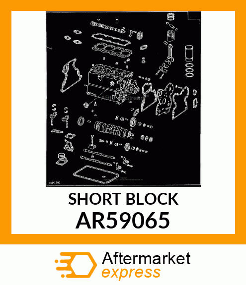 Short Block Assembly - PLOCK SHORT FOR SERVICE AR59065