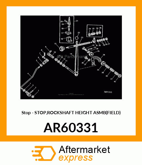 Stop - STOP,ROCKSHAFT HEIGHT ASMB(FIELD) AR60331