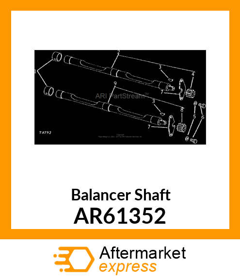 SHAFT,BALANCER,WITH GEAR,LEFT HAND AR61352