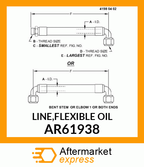 LINE,FLEXIBLE OIL AR61938