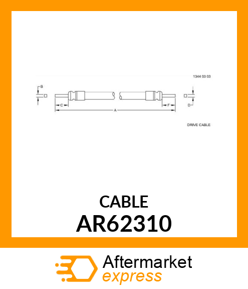 DRIVE CABLE, TACHOMETER INNER /PART AR62310