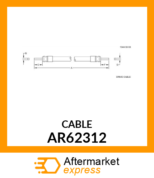 DRIVE CABLE, TACHOMETER INNER /PART AR62312