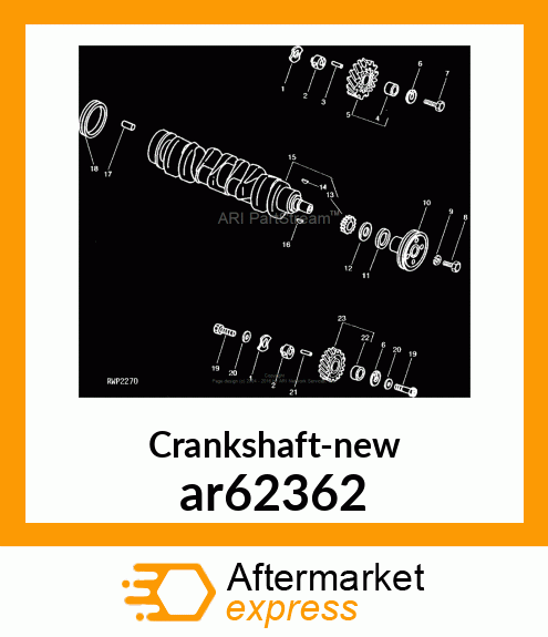 CRANKSHAFT 4CYL SHORT NOSE,L.S. ar62362