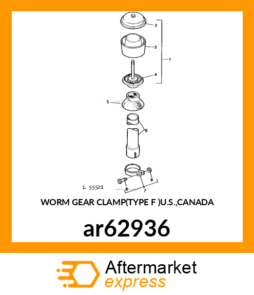 WORM GEAR CLAMP(TYPE F )U.S.,CANADA ar62936