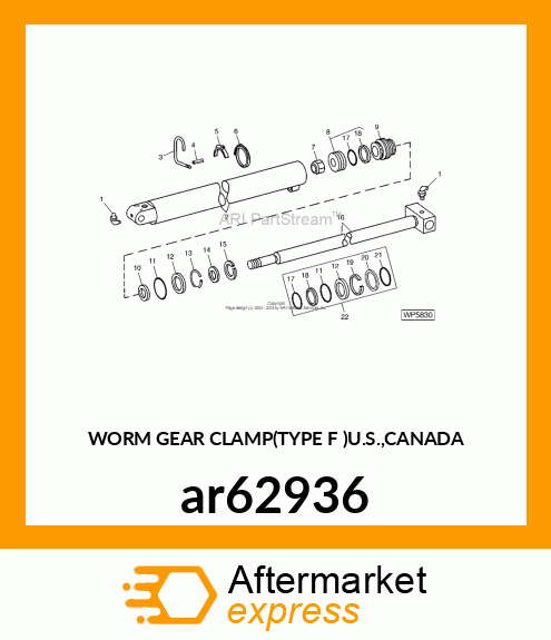 WORM GEAR CLAMP(TYPE F )U.S.,CANADA ar62936