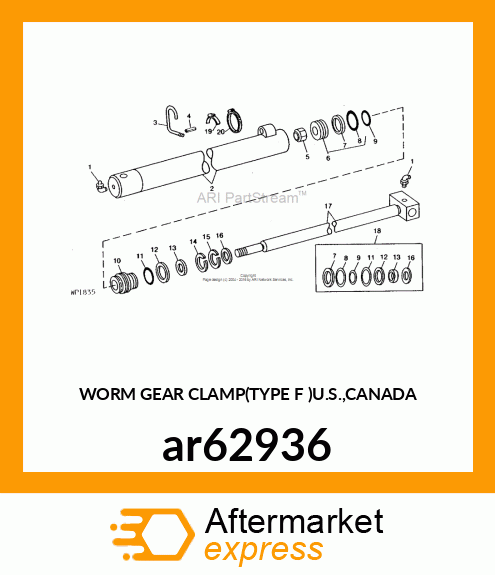 WORM GEAR CLAMP(TYPE F )U.S.,CANADA ar62936