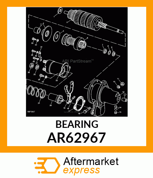 Bearing - GSKT,MIDDLE BRG,W/OIL SEAL ASSEMBLY AR62967