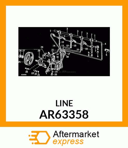 LINE,FUEL INJECTION,NO 1 AR63358