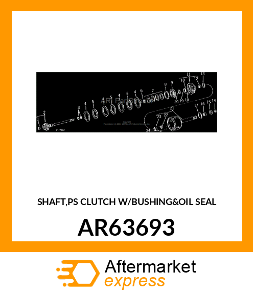 SHAFT,PS CLUTCH W/BUSHINGamp;OIL SEAL AR63693
