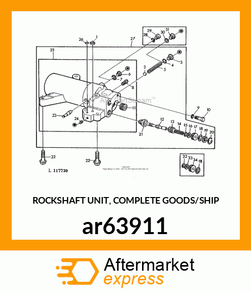 ROCKSHAFT UNIT, COMPLETE GOODS/SHIP ar63911