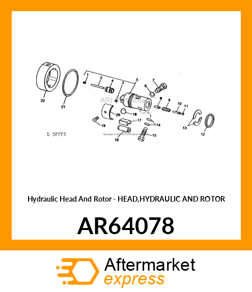 Hydraulic Head And Rotor - HEAD,HYDRAULIC AND ROTOR AR64078