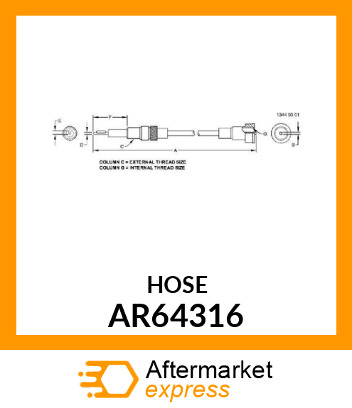 CABLE,TACHOMETER DRIVE AR64316