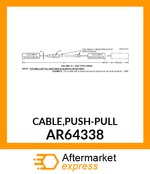 CABLE,PUSH AR64338