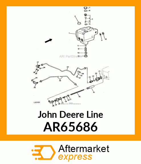 LINE,BRAKE,LH AR65686