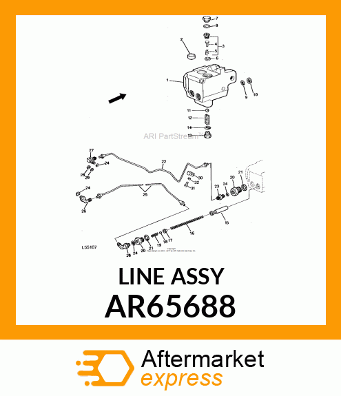 LINE,BRAKE,RH AR65688