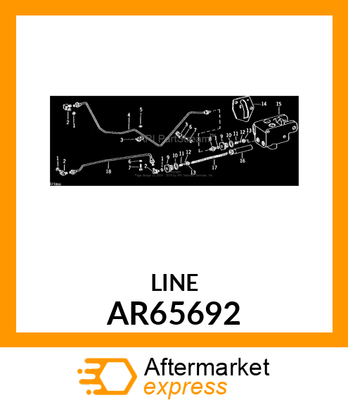 LINE,BRAKE,RH AR65692