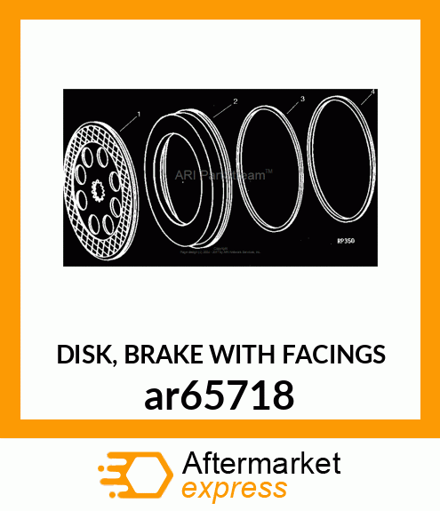 DISK, BRAKE WITH FACINGS ar65718