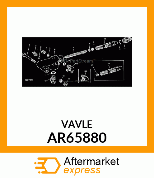 VALVE,PRESSURE CONTROL,W/ORIFICE AR65880