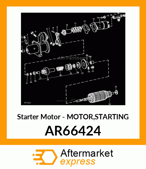 Starter Motor - MOTOR,STARTING AR66424