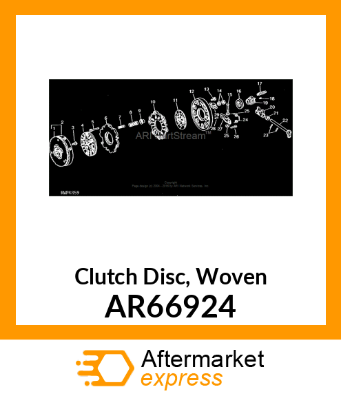 Clutch Disk - DISK,CLUTCH AR66924