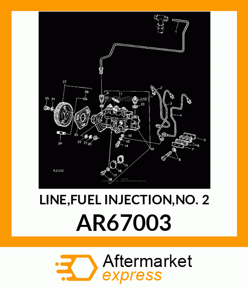 LINE,FUEL INJECTION,NO. 2 AR67003