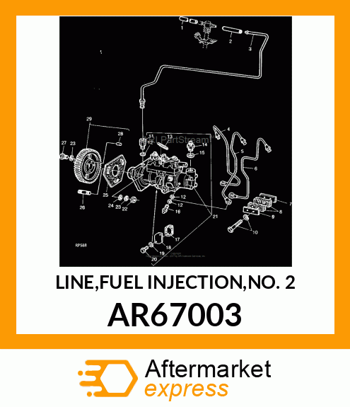 LINE,FUEL INJECTION,NO. 2 AR67003