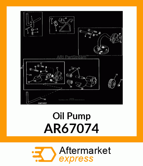 Oil Pump - PUMP,ENGINE OIL,ASSEMBLY AR67074