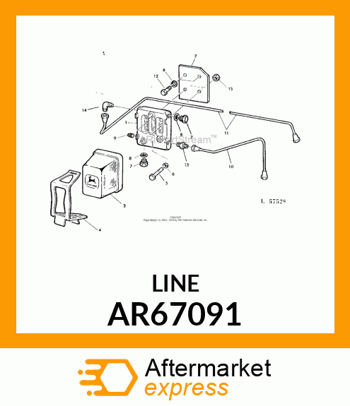 LINE,FUEL FILTER TO INJECTION PUMP AR67091
