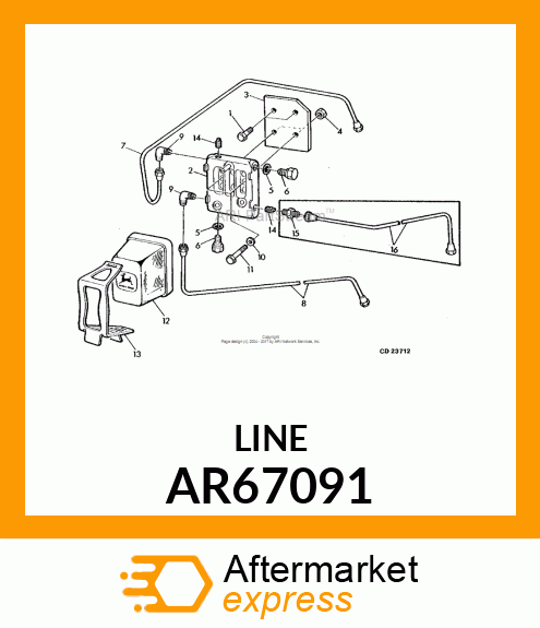 LINE,FUEL FILTER TO INJECTION PUMP AR67091