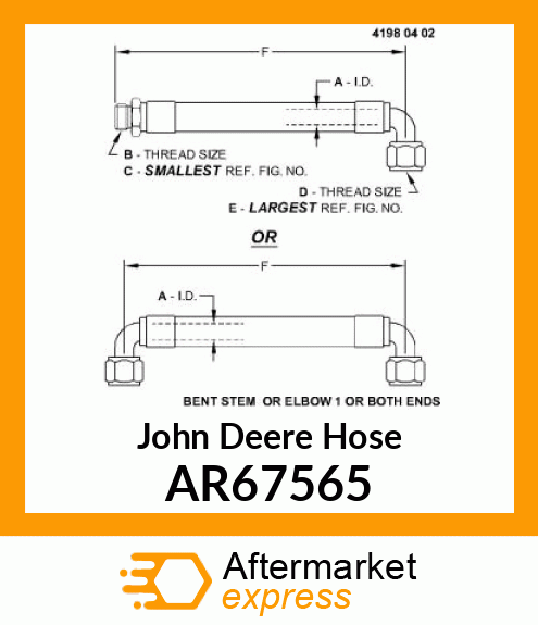 HOSE, LINE,FLEXIBLE OIL AR67565