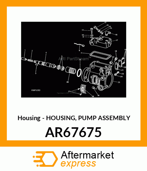 Housing - HOUSING, PUMP ASSEMBLY AR67675