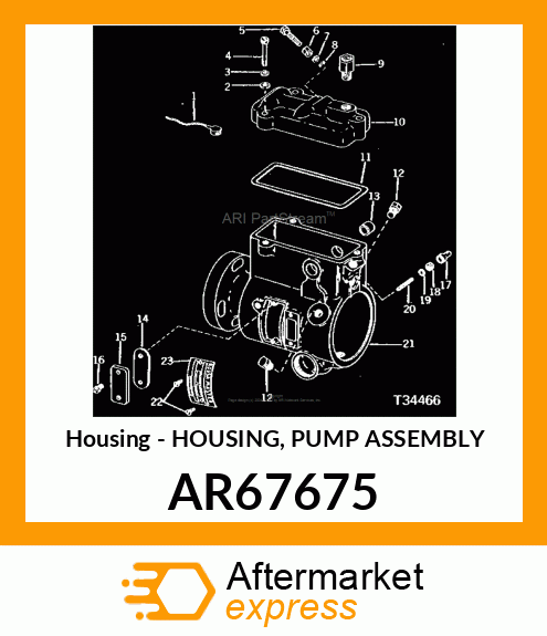 Housing - HOUSING, PUMP ASSEMBLY AR67675