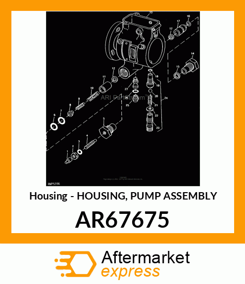 Housing - HOUSING, PUMP ASSEMBLY AR67675