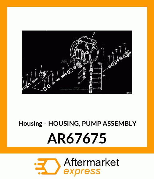 Housing - HOUSING, PUMP ASSEMBLY AR67675
