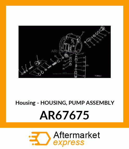 Housing - HOUSING, PUMP ASSEMBLY AR67675