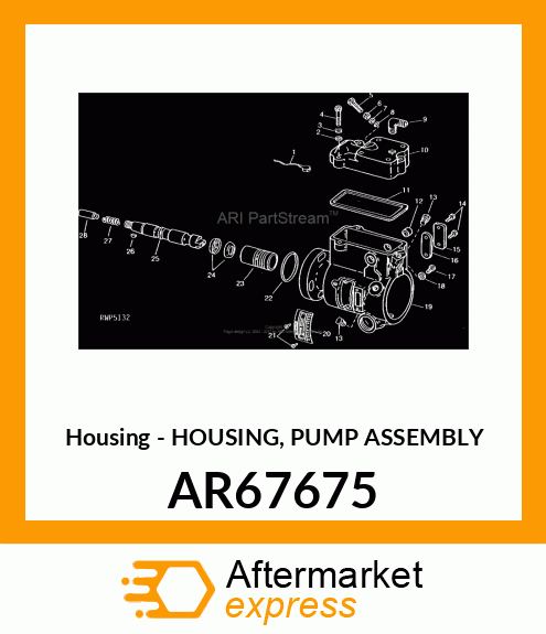 Housing - HOUSING, PUMP ASSEMBLY AR67675