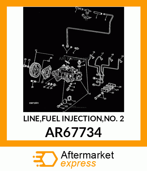 LINE,FUEL INJECTION,NO. 2 AR67734